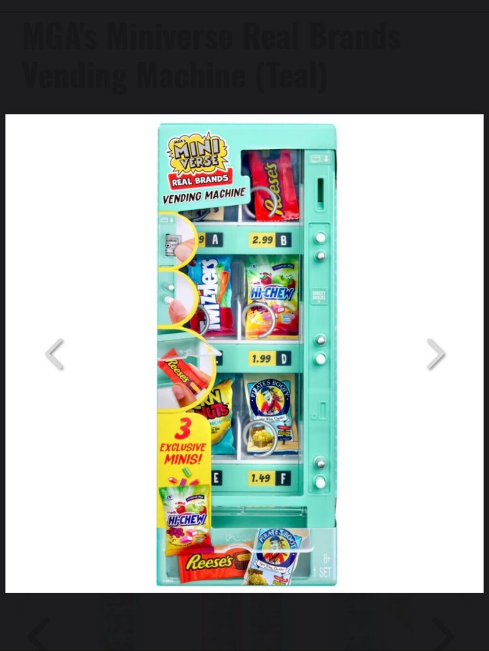 Miniverse Real Brands Vending Machine (TEAL)